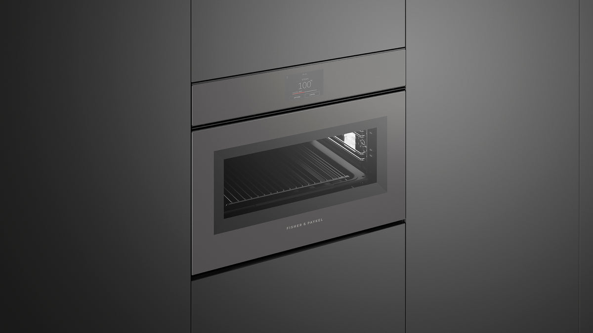 Fisher & Paykel 60cm Minimal Handleless Compact Combi-Steam Oven Grey OS60NMTNG1