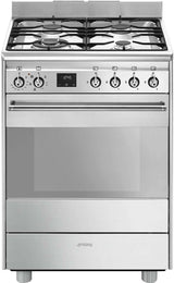 Smeg 60cm 79L Dual Fuel Upright Freestanding Oven/Stove FS61XNG8-1