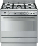 Smeg 90cm Classic Freestanding Dual Fuel Oven/Stove FS9606XS-1