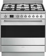 Smeg 90cm 126L Dual Fuel Freestanding Oven/Stove FSP9610X-1