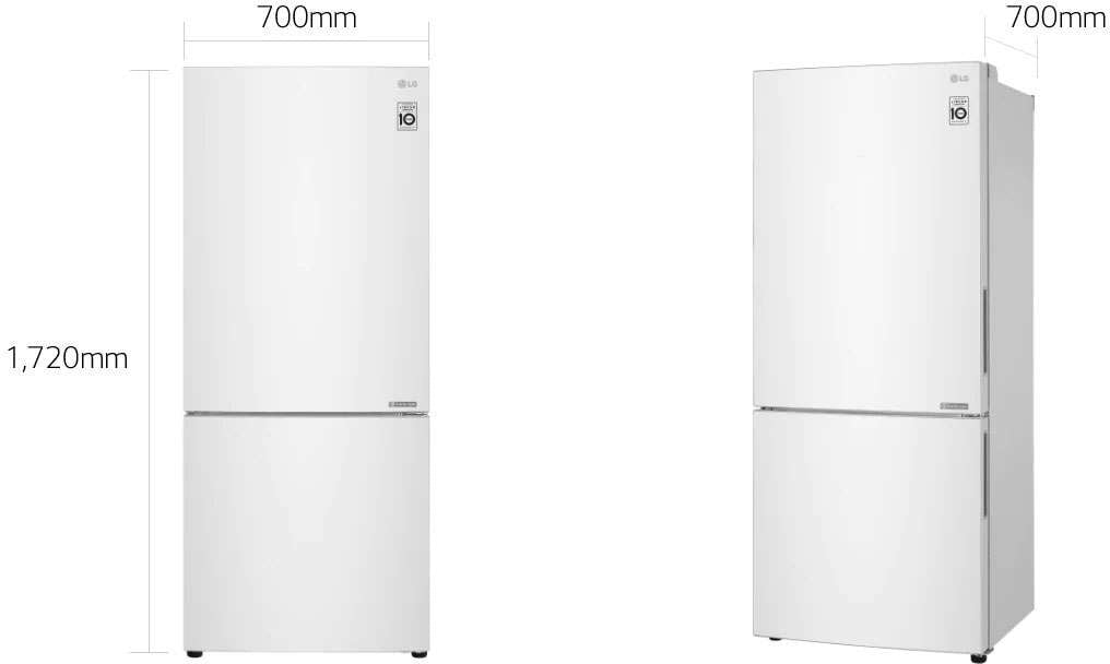 LG 420L Bottom Mount Refrigerator GB-455WL | Greater Sydney Only