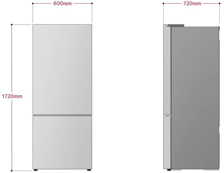 LG 355L Bottom Mount Refrigerator Matte White GB-B300MWH | Greater Sydney Only
