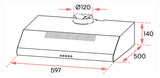 Solt 60cm Fixed Rangehood GGSRHF600W