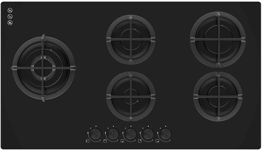 Casa 90cm Gas on Glass 5 Burners Cooktop GHB190CA