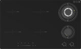 Casa 86cm Hybrid Gas & Induction Cooktop Black Ceramic Glass GHEBH192CA