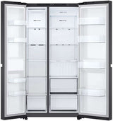 LG 664L Side by Side Refrigerator Matte Black GS-B599MBL | Greater Sydney Only