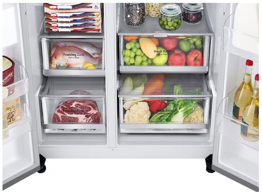 LG 655L Side by Side Refrigerator Stainless GS-B600PL | Greater Sydney Only