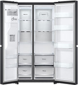 LG 635L Side by Side Refrigerator Matte Black GS-L600MBL | Greater Sydney Only