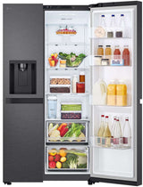 LG 641L Side by Side Refrigerator Matte Black GS-N599MBL | Greater Sydney Only
