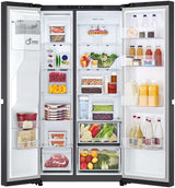 LG 641L Side by Side Refrigerator Matte Black GS-N599MBL | Greater Sydney Only
