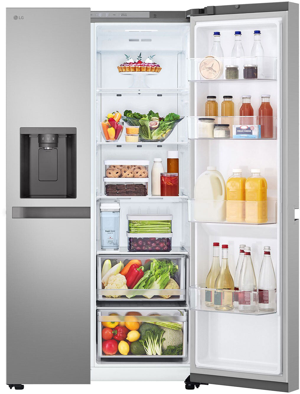 LG 641L Side by Side Refrigerator Stainless GS-N599PL | Greater Sydney Only