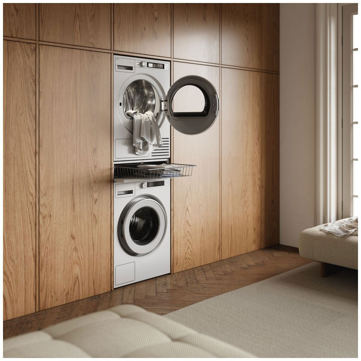 ASKO Laundry Stacking Kit Basket White HB150W