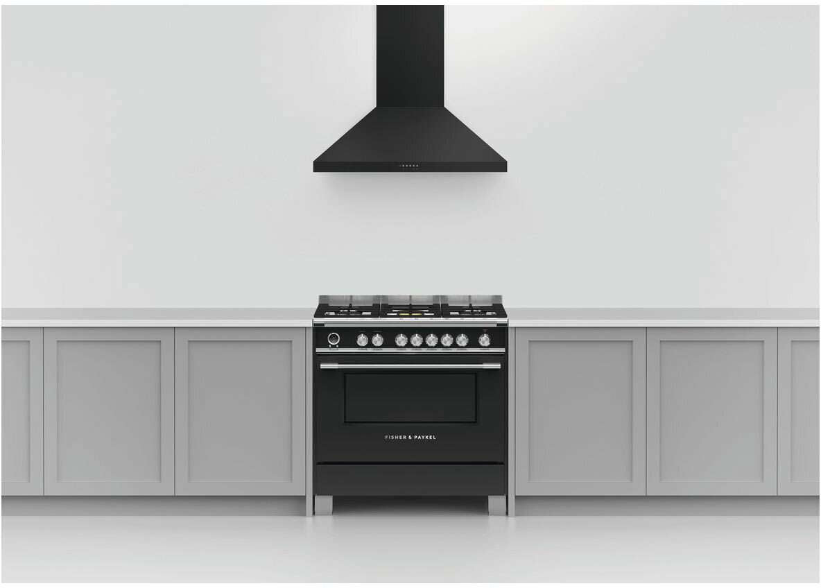 Fisher & Paykel 90cm Classic Series 7 Black Canopy Rangehood HC90PCB1