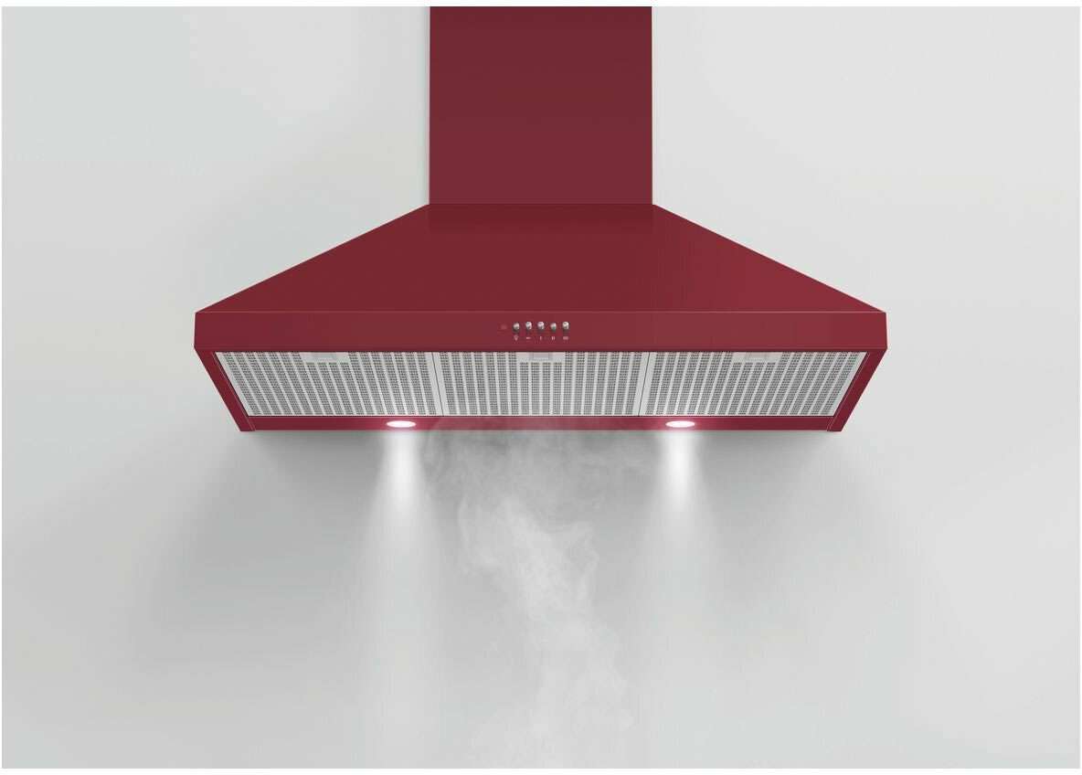 Fisher & Paykel 90cm Classic Series 7 Red Canopy Rangehood HC90PCR1