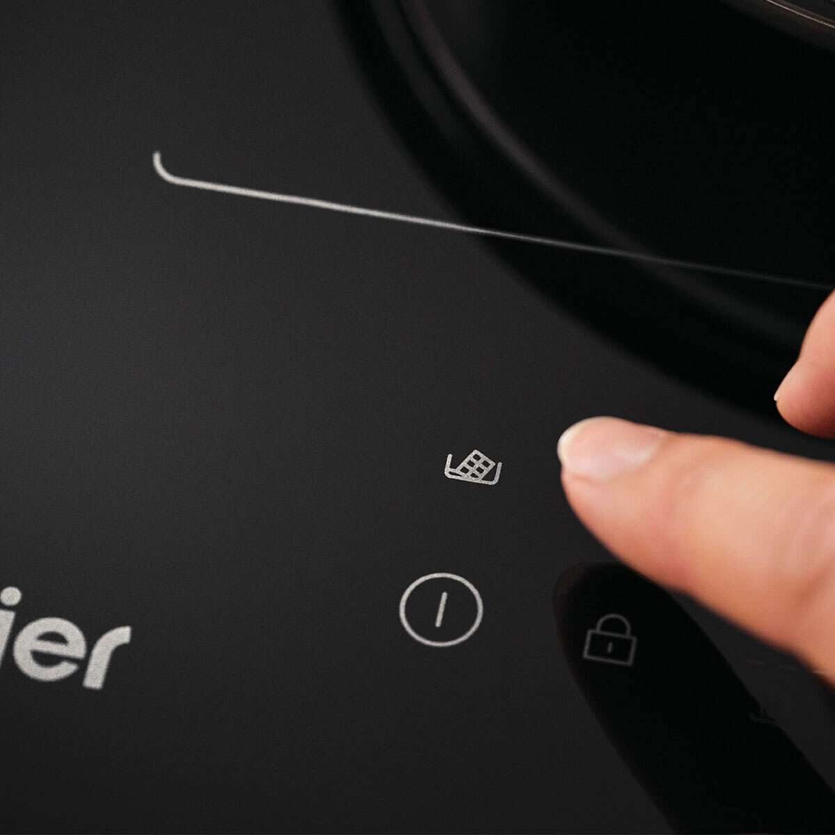 Haier 60cm 4 Zone 500 Series Induction Cooktop Black Glass HCI604FTB4