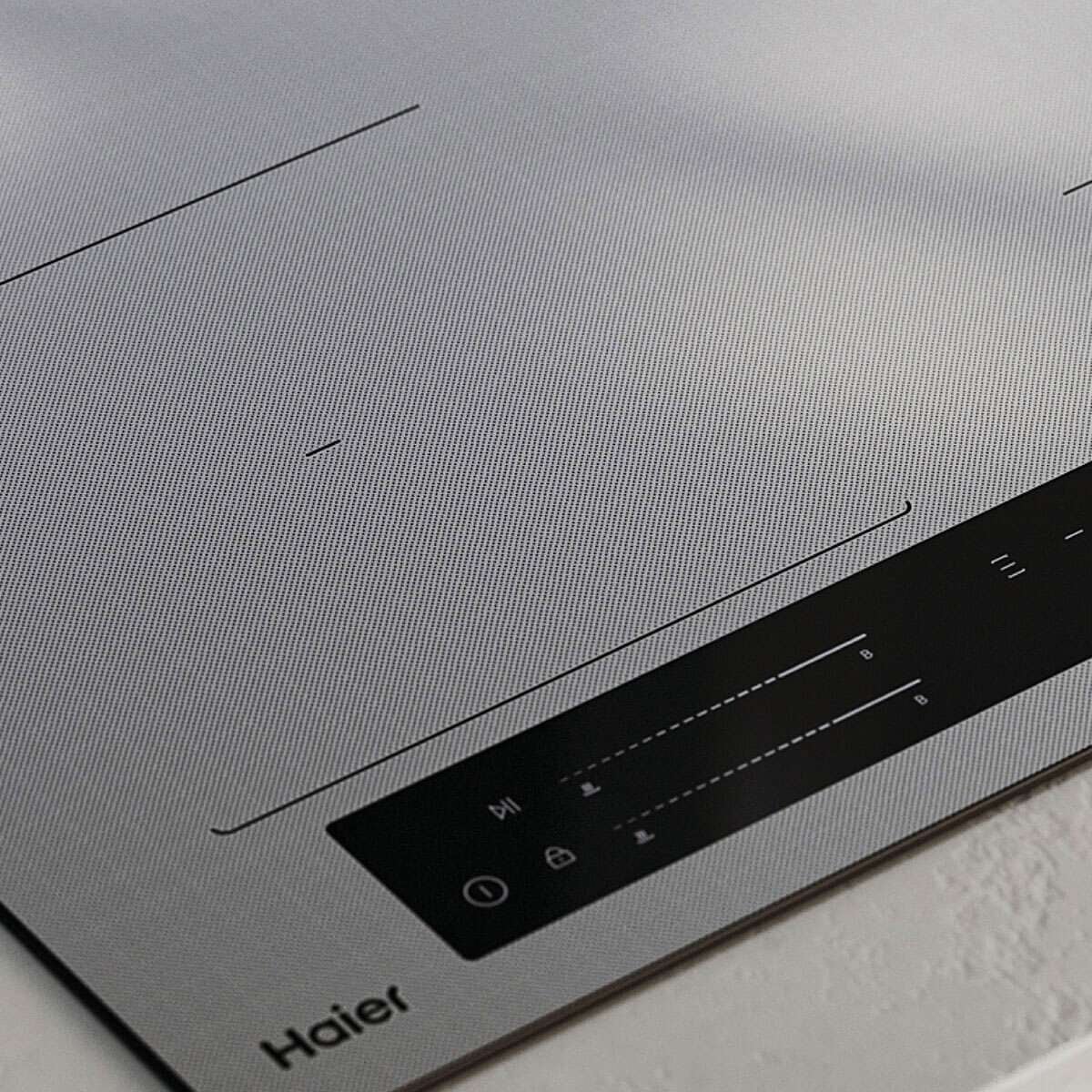 Haier 60cm 4 Zone 500 Series Induction Cooktop Grey Glass HCI604FTG4