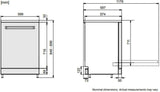 ASKO 60cm Core Freestanding Dishwasher Black Steel HDFS143B.BS.AU
