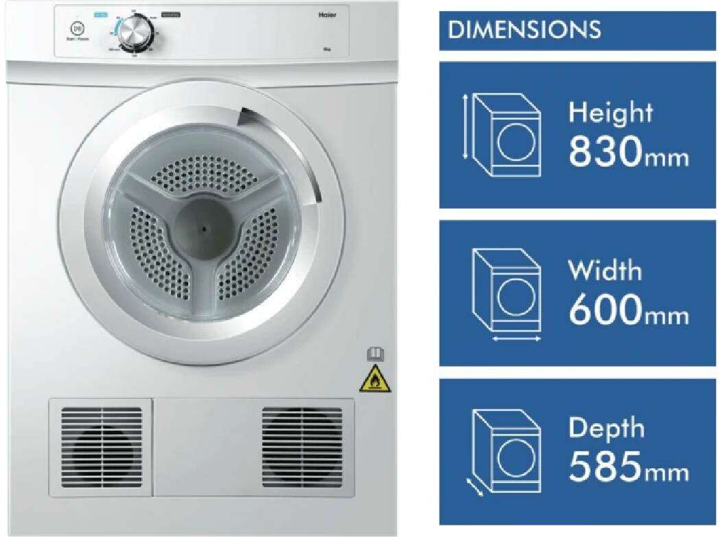 Haier 6kg Sensor Vented Dryer HDV60A1 | Greater Sydney Only