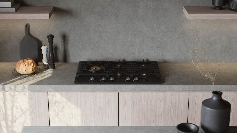 ASKO 75cm 5 Burner Gas Cooktop Graphite Black HG1776AD