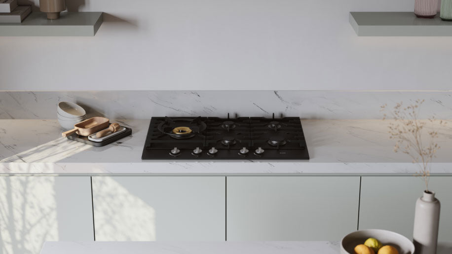 ASKO 75cm 5 Burner Gas Cooktop Graphite Black HG1776AD