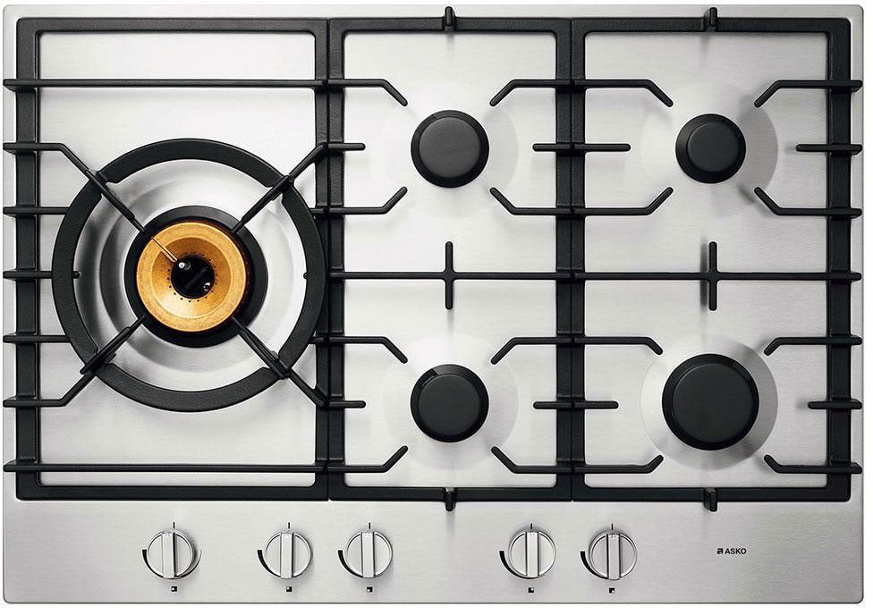 ASKO 75cm 5 Burner Gas Cooktop Stainless Steel HG1776SD