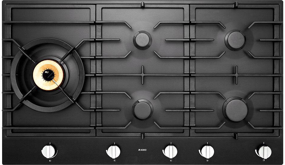 ASKO 90cm 5 Burner Gas Cooktop Graphite Black HG1986AD