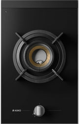 ASKO 33cm Gas Cooktop with Fusion Volcano Burner Black Ceramic Glass HG8313BGD1