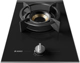 ASKO 33cm Gas Cooktop with Fusion Volcano Burner Black Ceramic Glass HG8313BGD1