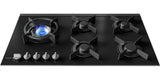 ASKO 90cm 5 Burner Gas Cooktop Black Glass HG8953BGD1