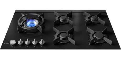ASKO 90cm 5 Burner Gas Cooktop Black Glass HG8953BGD1