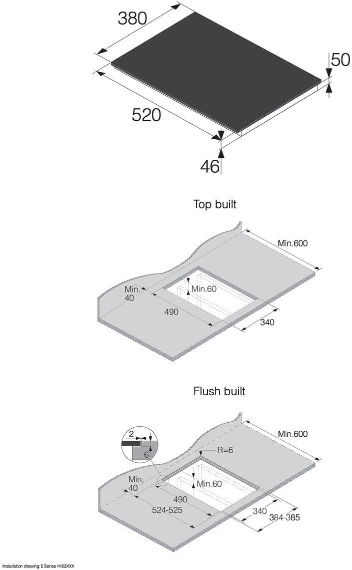 ASKO 38cm Series 5 2 Zone Induction Cooktop HI5320FBG1