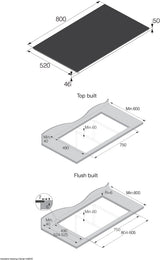ASKO 80cm Series 5 4 Zone Induction Cooktop Black HI5842FBG1
