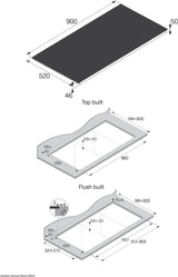 ASKO 90cm Series 5 5 Zone Induction Cooktop Black HI5952FBG1