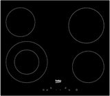 Beko 60cm Vitroceramic 4 Zone Electric Cooktop HIC644021