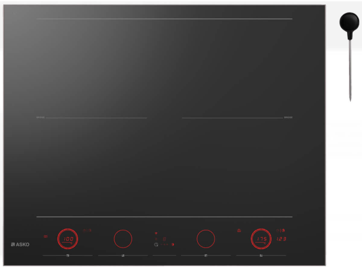 ASKO 60cm 4 Zone Induction Cooktop Black HID654GC