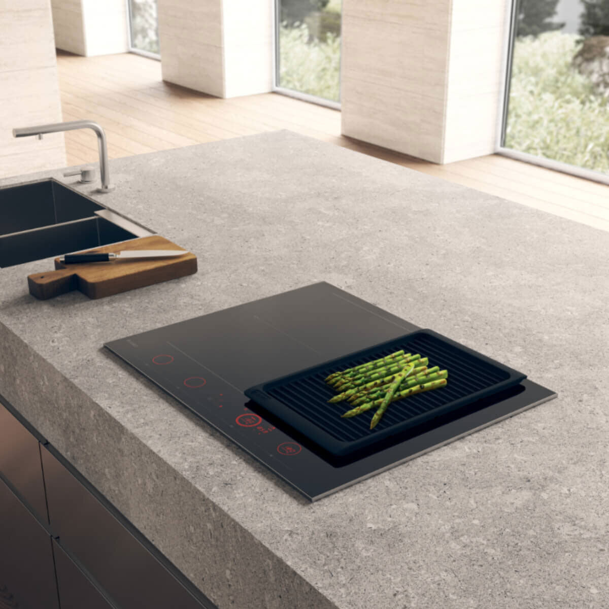 ASKO 60cm 4 Zone Induction Cooktop Black HID654GC