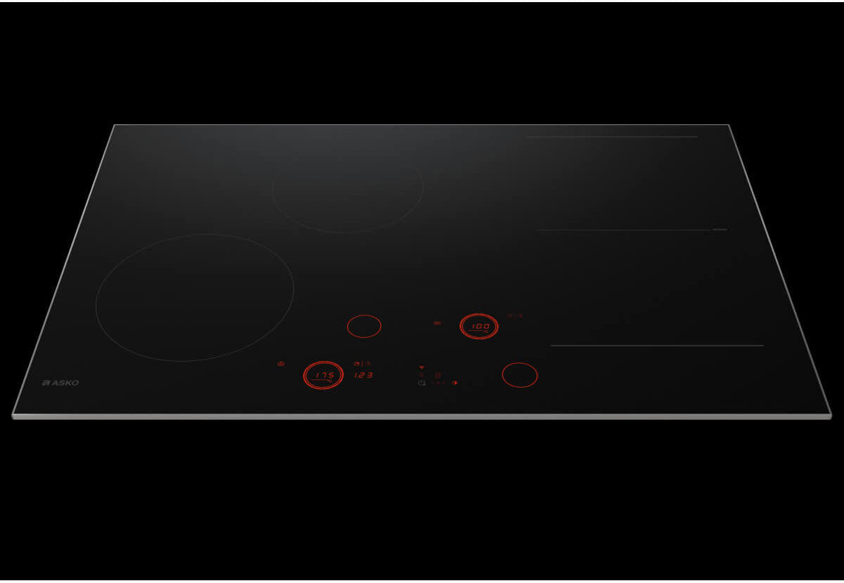 ASKO 80cm 4 Zone Induction Cooktop Black HID824GC