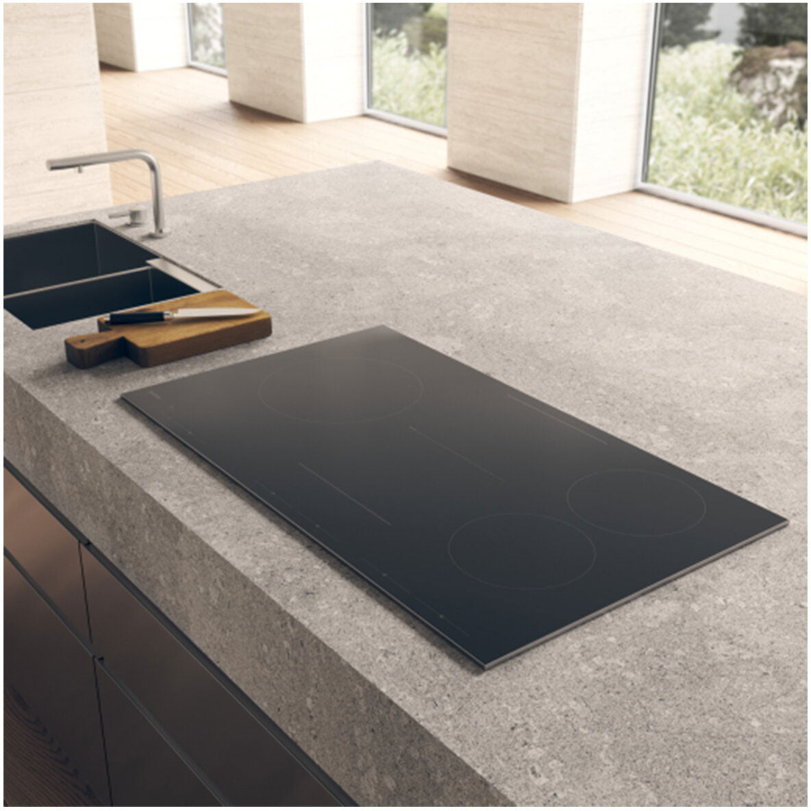 ASKO 90cm 5 Zone Induction Cooktop Black HID965GC