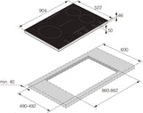 ASKO 90cm 5 Zone Induction Cooktop Black HID965GC