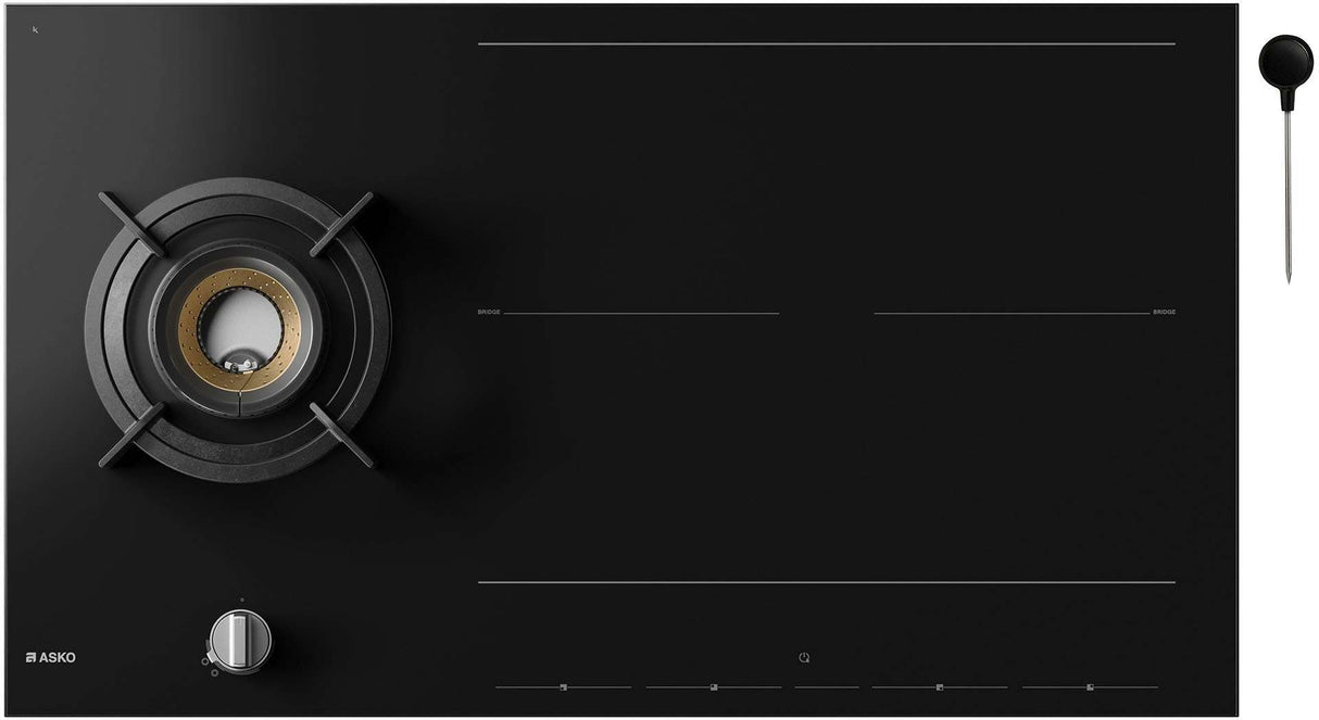 ASKO 90cm Duo Fusion Induction Gas Cooktop Black HIG89524BGD1