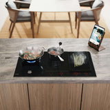 ASKO 90cm Duo Fusion Induction Gas Cooktop Black HIG89524BGD1