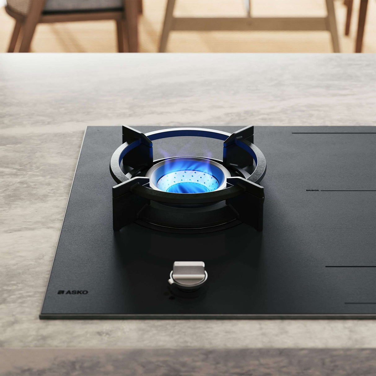 ASKO 90cm Duo Fusion Induction Gas Cooktop Matte Black HIG89524MGD1