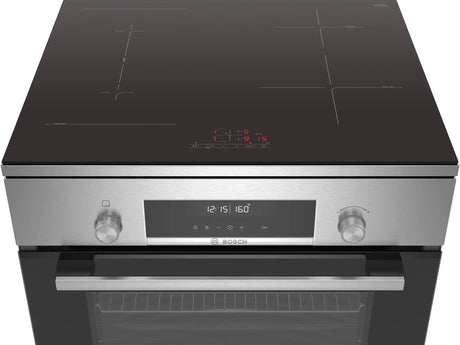Bosch Series 6 Induction Freestanding Cooker Stainless Steel HLS79R351A