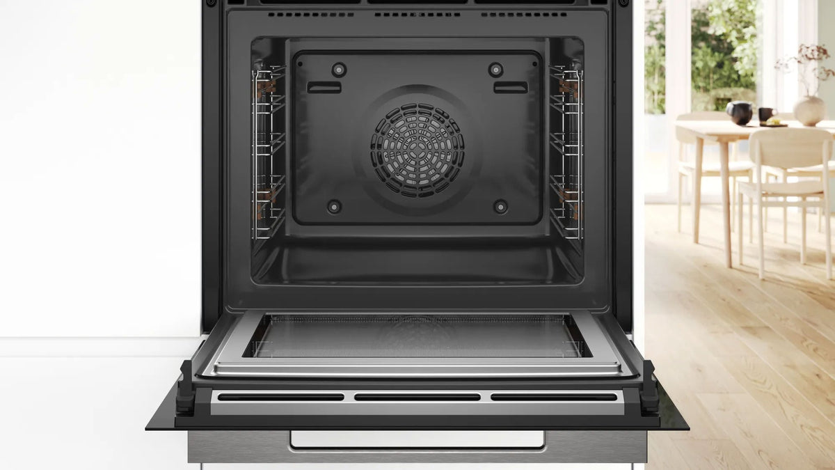 Bosch Series 8 60cm Pyrolytic Oven with Microwave Black HMG7761B1A
