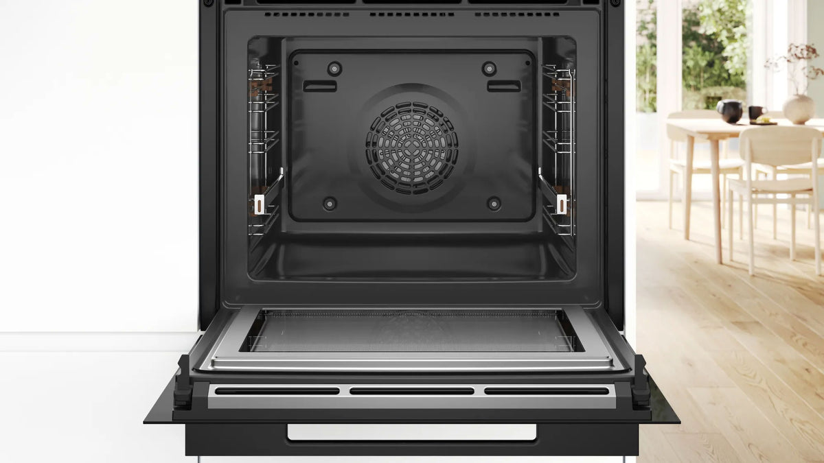 Bosch Series 8 60cm Accentline Pyrolytic Oven with Added Steam and Microwave Black HNG978QB1A