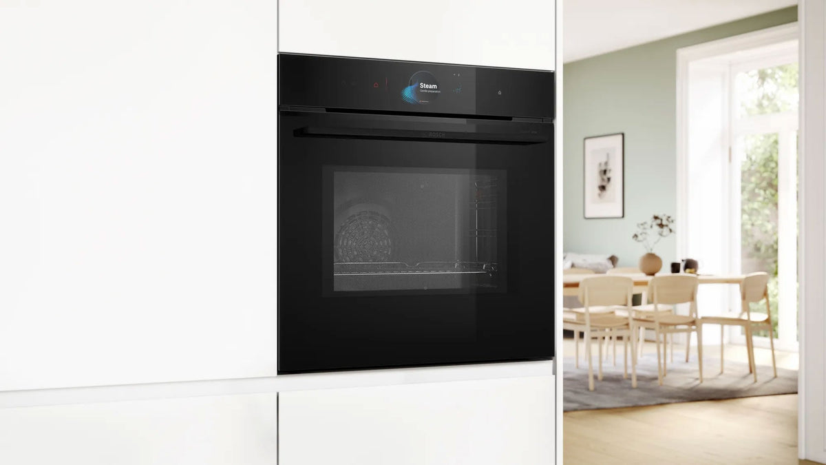 Bosch Series 8 60cm Accentline Pyrolytic Oven with Added Steam and Microwave Black HNG978QB1A