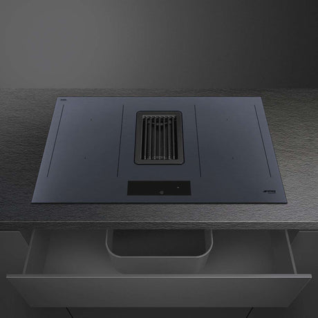 Smeg 83cm Linea Integrated Induction Cooktop Neptune Grey HOBD182DG