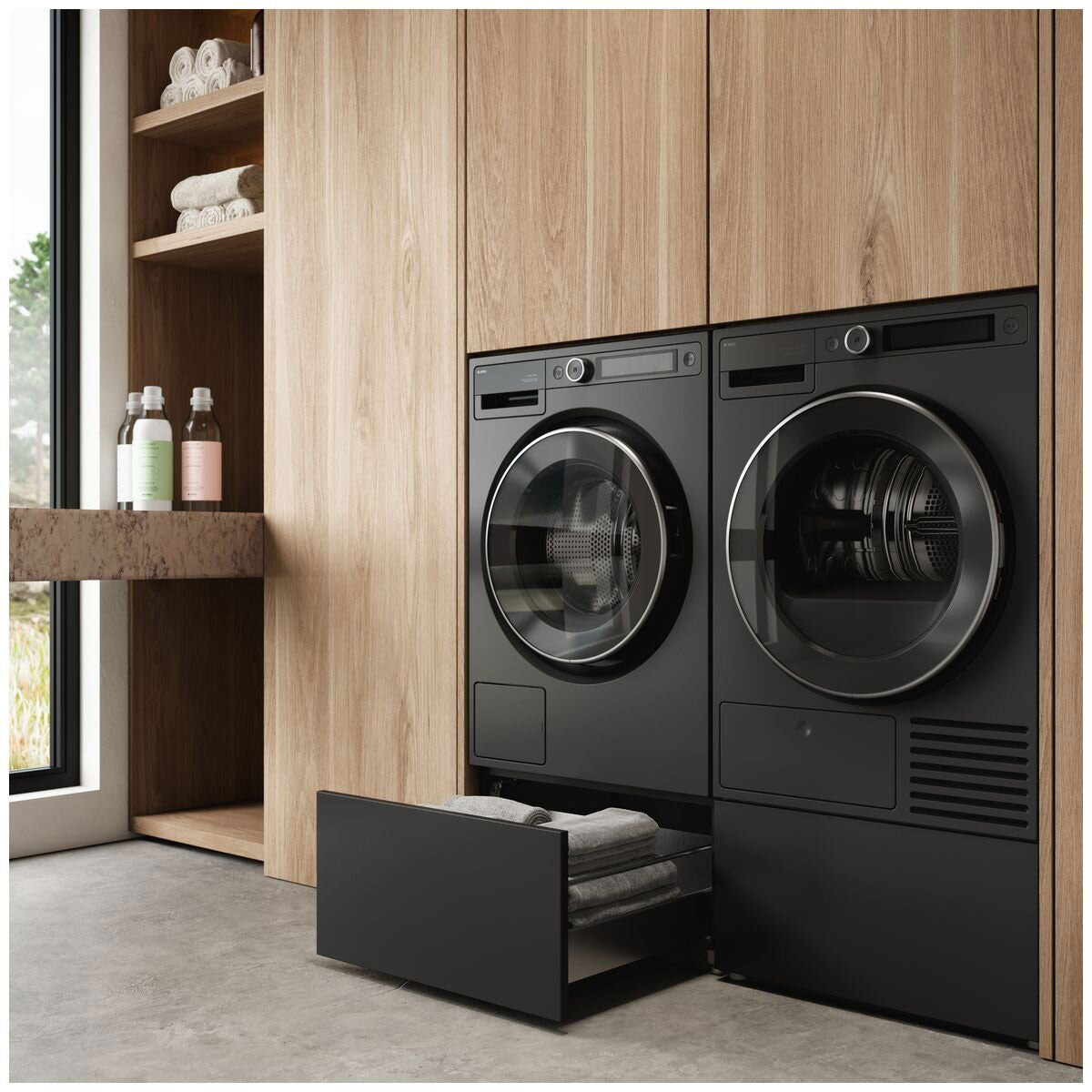 ASKO Laundry Pedestal Drawer Graphite Black HP320G
