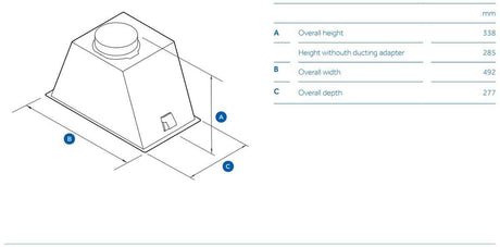 Haier 60cm 500 Series Integrated Insert Undermount Rangehood Black HPH60ILB2