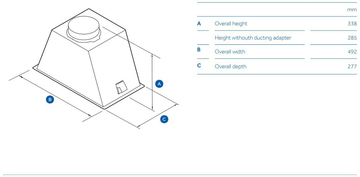Haier 60cm 500 Series Integrated Insert Wall Rangehood Stainless Steel HPH60ILX2